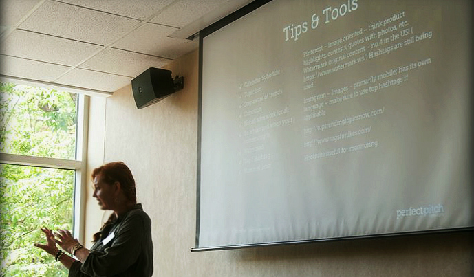 Robin teaching a workshop